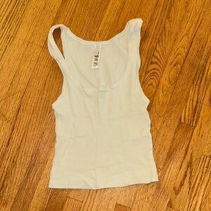 SKIMS Ivory Ribbed Tank Top